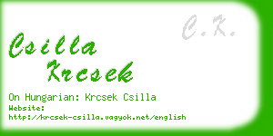 csilla krcsek business card